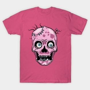 Pink Crazy Skull T-Shirt